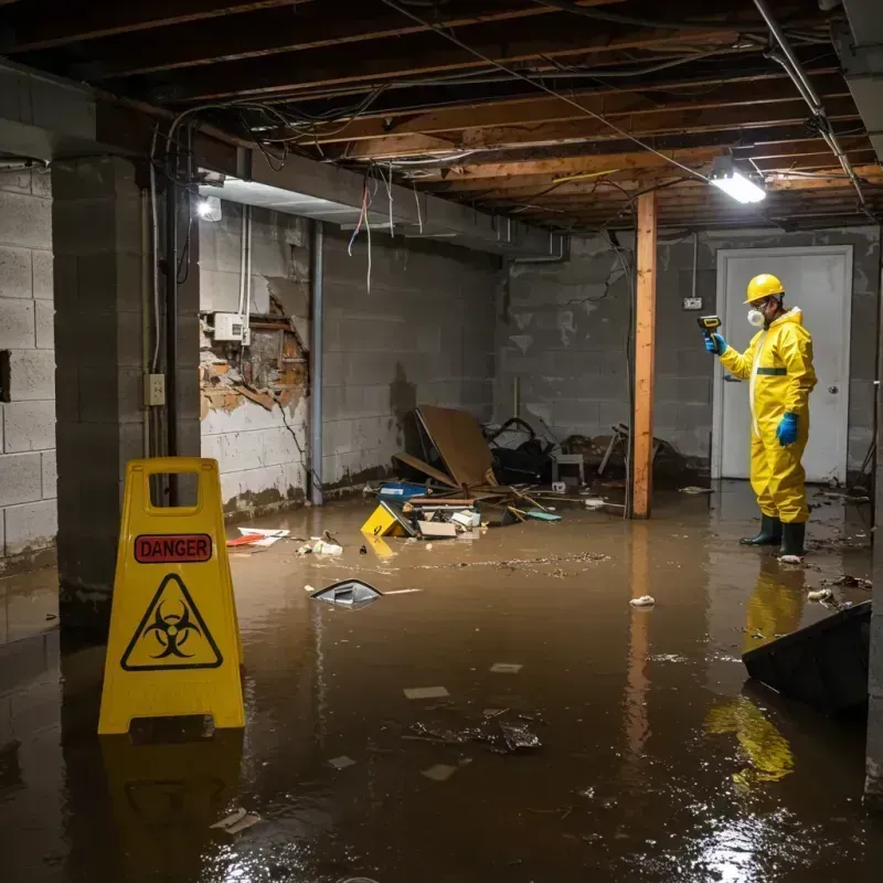 Flooded Basement Electrical Hazard in West Hamburg, PA Property